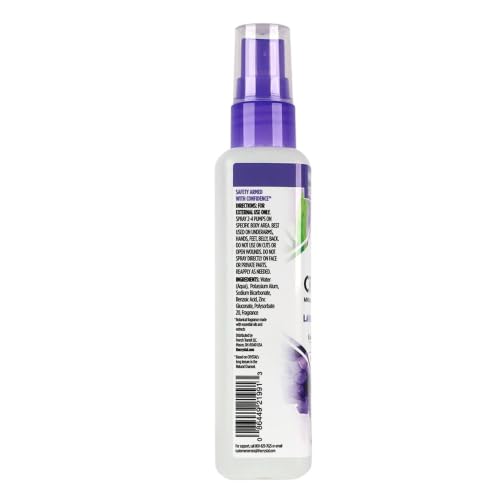 Crystal Essence Lavender & White Tea Mineral Deodorant Body Spray 4 oz Pack of 2