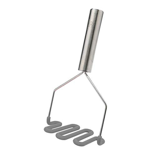 Jell-Cell Potato Masher - Silicone Coated Stainless Steel for Scratch-Free Mashing