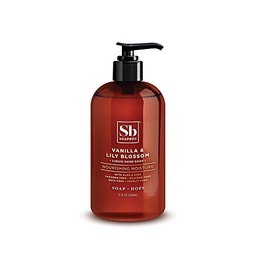 Soapbox Vanilla & Lily Blossom Liquid Hand Soap with Shea Butter, 340g