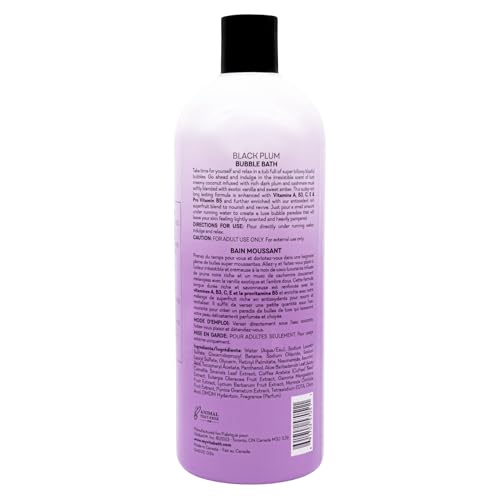 Vitabath Black Plum Bubble Bath | Moisturizing Foam Soak for All Skin Types 33.8 fl oz