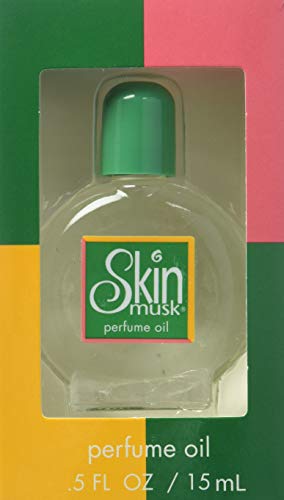 SKIN MUSK Perfume Oil by Parfums De Coeur, Original Long Lasting Formula, 0.5 oz