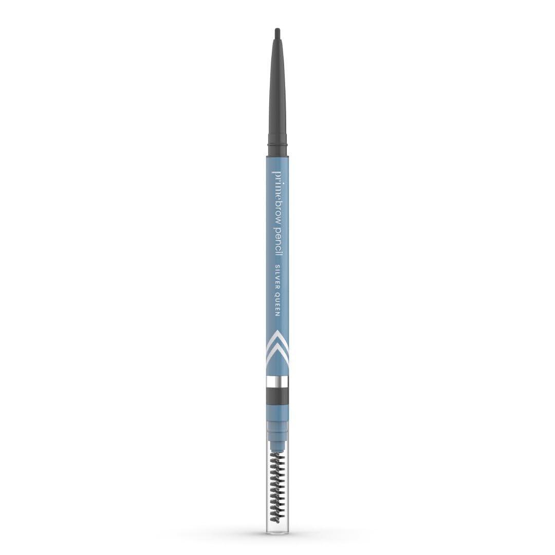 PrimeBrow Pencil for Mature Women - Ultra-Precise Tip for Natural Hair-Like Strokes | Smudge-Proof & Long-Lasting (Ash Brown)