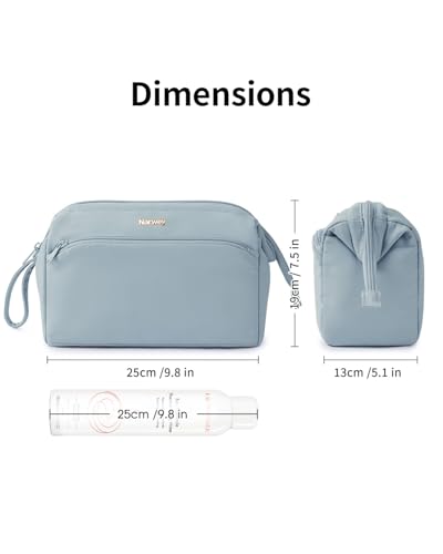 Narwey Large Travel Toiletry Bag A-Greyish Blue 25x19x13 cm