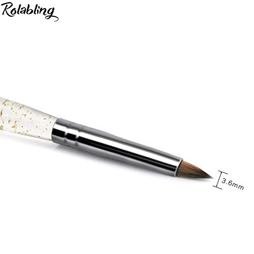 Rolabling Kolinsky Nail Art Brush Size 2 – Painting Pen for Acrylic & UV Gel
