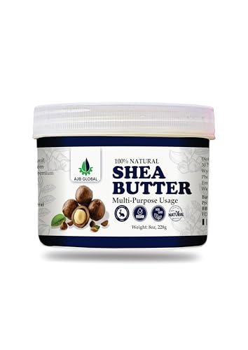 100% Pure Unrefined African Shea Butter - Natural Moisturizer for Skin & Hair, 8 oz