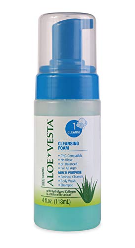 ALOE VESTA Cleansing Foam - Hypoallergenic, pH-Balanced, 4 oz