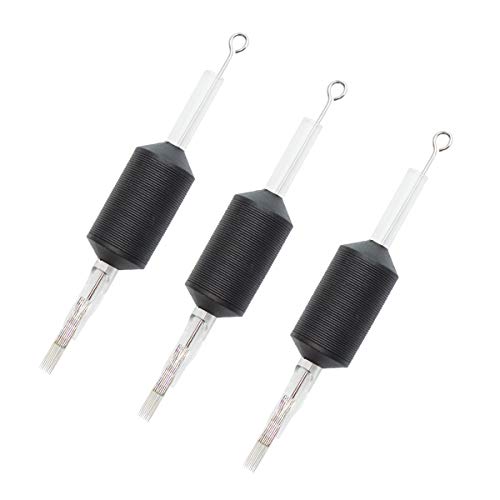 Needlehouse 1207M1 Disposable Tattoo Needles and 1-Inch Grip Combo, 20-Pack