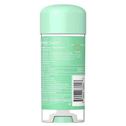 Mitchum Anti-Perspirant & Deodorant Gel for Women, Powder Fresh, 3.4 oz (4 Pack)