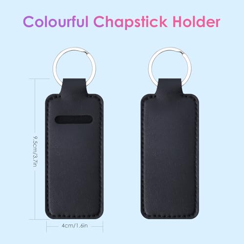 Leather Chapstick Holder Keychain - Stylish Lip Balm Case