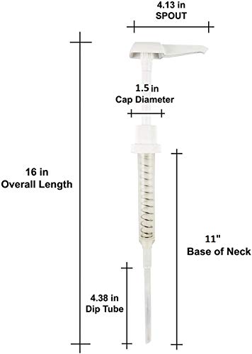 Pump Dispenser for Gallon Containers - Fits 38mm Standard Neck, Pack of 3