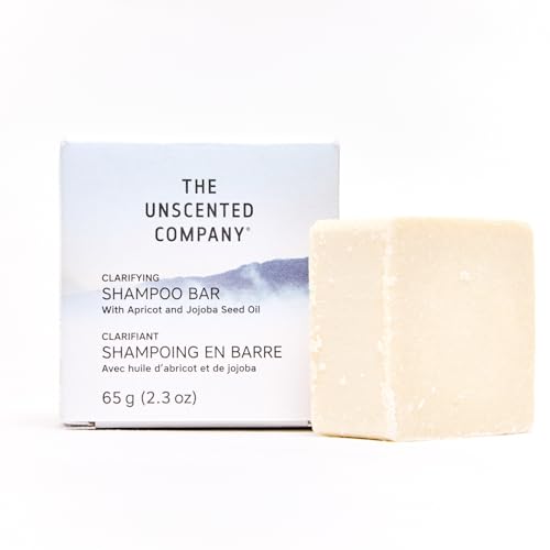 Unscented Clarifying Shampoo Bar for Fine to Wavy Hair 1 Pack (2.3 oz) - Vegan, Cruelty-Free, Biodegradable