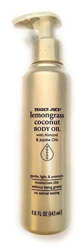 Trader Joe's Lemongrass Coconut Body Oil with Almond & Jojoba - 4.8 FL OZ