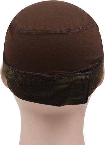 Wig Grip Cap for Women 2-in-1 Adjustable Bamboo Fiber Non Slip Dark Brown