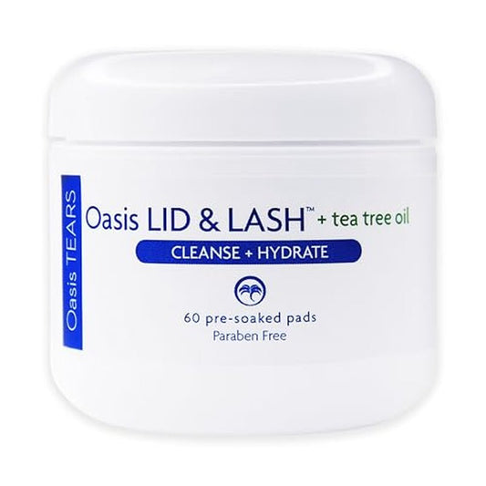 OT7300 - Oasis LID & LASH¢ç + Tea Tree Oil for Eyelids & Lash Wipes | 60 Count | Paraben Free & Rinse Free