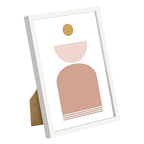 Upsimples 5x7 Picture Frame Set of 3 - White Photo Frames for Wall & Tabletop