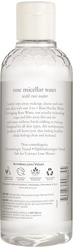 Burt's Bees Rose Micellar Cleansing Water 8 Oz - Hydrating Facial Toner