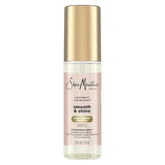 Shea Moisture Coconut & Hibiscus Smooth & Shine Oil Coconut & Hibiscus Softens And Hydrates Hair With Manketti And Coconut Oil For A Lightweight Texture 3.3 Fl Oz