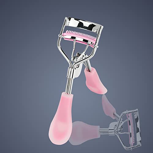 MERVK Stainless Steel Eyelash Curler with Built-in Comb & 5 Pads