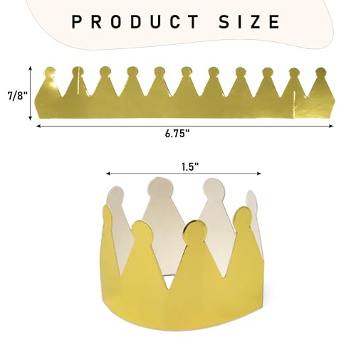 100 Pack Gold Crown Napkin Rings - Festive Table Decor