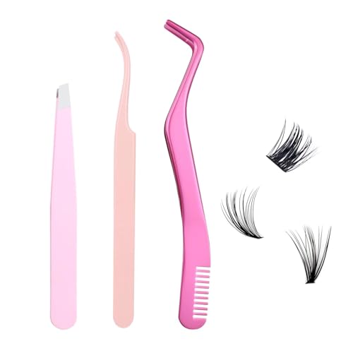 LAUBESS Lash Applicator Set 3 Pcs for Eyelash Clusters & Extensions
