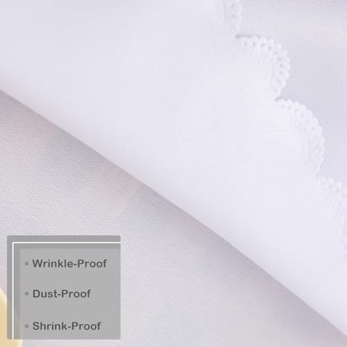36x36 Inch White Tablecloth - Wrinkle Resistant for Parties & Weddings