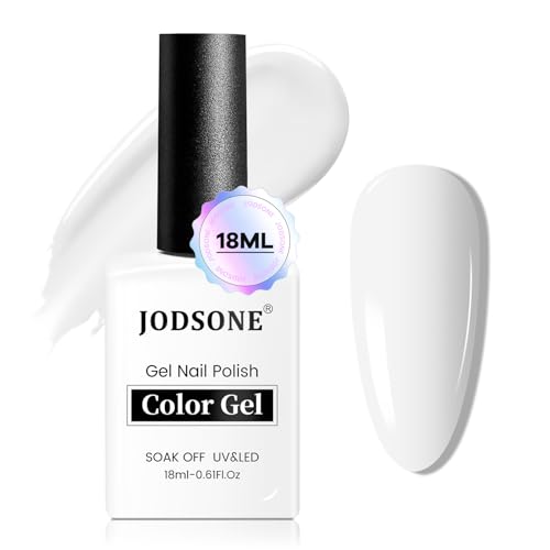 JODSONE White Gel Nail Polish - 18ml Soak Off UV Cure