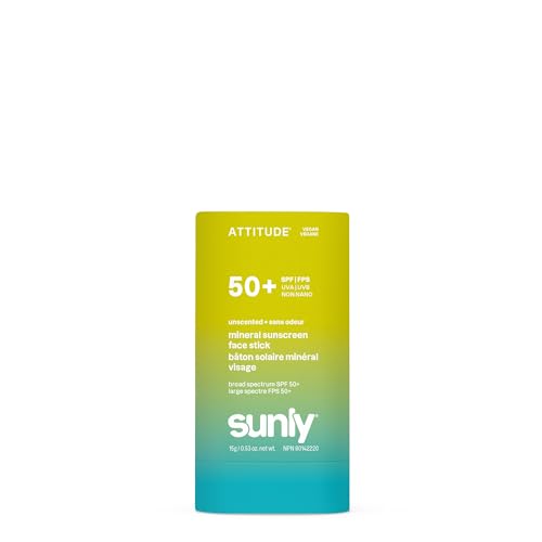 BIO SPECTRA ATTITUDE Unscented Mineral Face Sunscreen Stick SPF 50+ 0.53 Oz