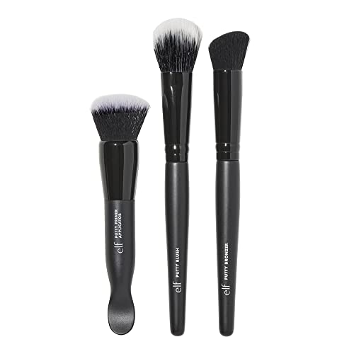 e.l.f. Putty Tools Trio - 3 Makeup Brushes for Face Products