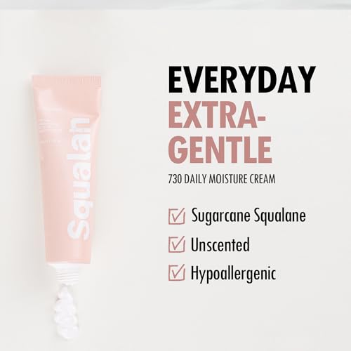 VEGREEN 730 Daily Cream - Vegan Squalane Moisturizer for Sensitive Skin - Fragrance-Free, 1.69 fl oz