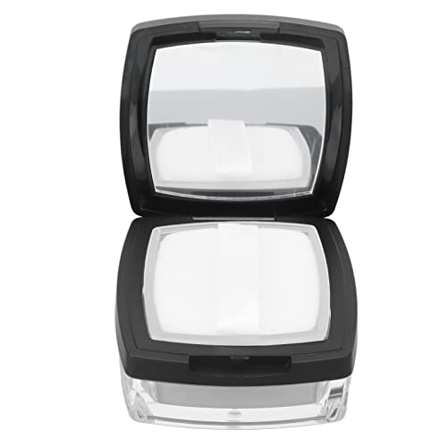 Refillable Makeup Powder Case with Mirror & Puff for Loose Powder