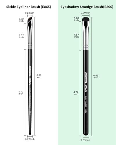 EIGSHOW Black Eyeliner & Eyeshadow Smudge Brush Set E806