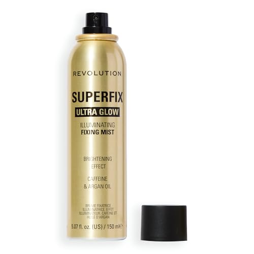 Revolution Superfix Glow Fixing Mist - Shimmer Makeup Setting Spray 5.07oz