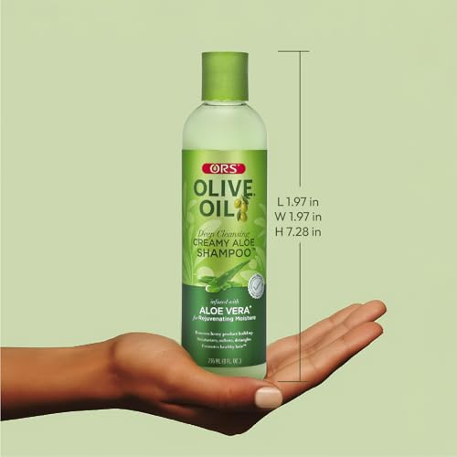 ORS Olive Oil Deep Cleansing Creamy Aloe Shampoo 8oz – Pack of 2 (Variation 2)