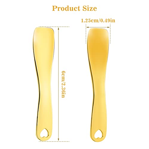 WLLHYF 3-Pack Metal Cosmetic Spoons - Heart Shaped Applicators
