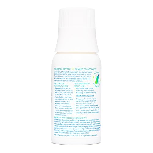 Uncle Harry's Natural Alkalizing Mouthwash for Fresh Breath - 3 fl oz