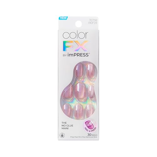 Kiss colorFX Press On Nails Kit - Light Pink Pearlescent Oval