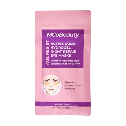 MCoBeauty Active Gold Hydrogel Night Eye Patches for Dark Circles & Puffiness