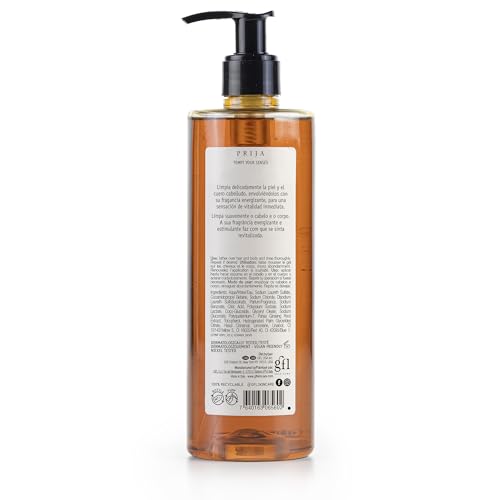 Prija Vitalising Shower Gel & Shampoo with Ginseng Extract - 12.8 Fl Oz