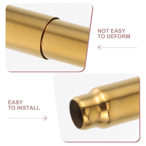 Adjustable Stainless Steel Toilet Paper Holder with Spring Mechanism - Gold