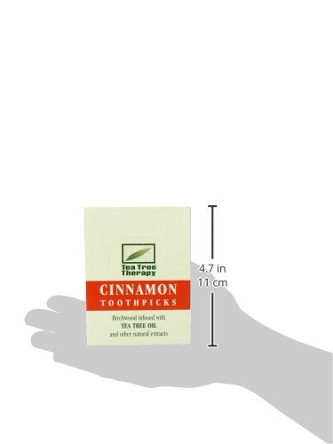 Tea Tree Therapy Cinnamon Toothpicks - 100 Count with Antiseptic Properties