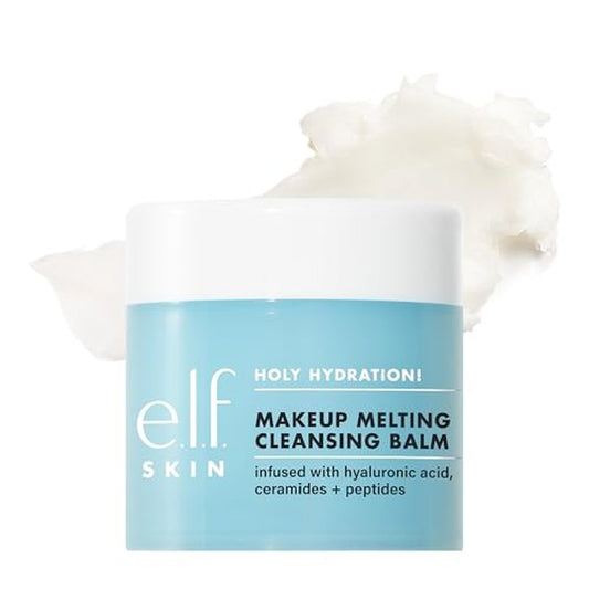 e.l.f., Skin Holy Hydration! Makeup Melting Cleansing Balm, Face Cleanser and Makeup Remover, Infused with Hyaluronic Acid to Hydrate Skin