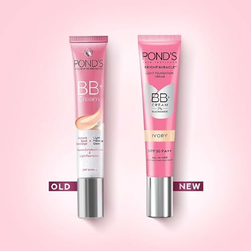 POND'S Bright Miracle BB+ Cream - Ivory Lightweight Foundation 18g