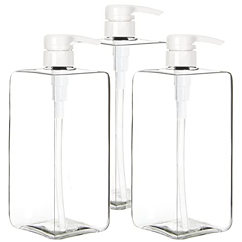 Youngever 3 Pack 32 oz Pump Bottles for Shampoo & Liquid Soap