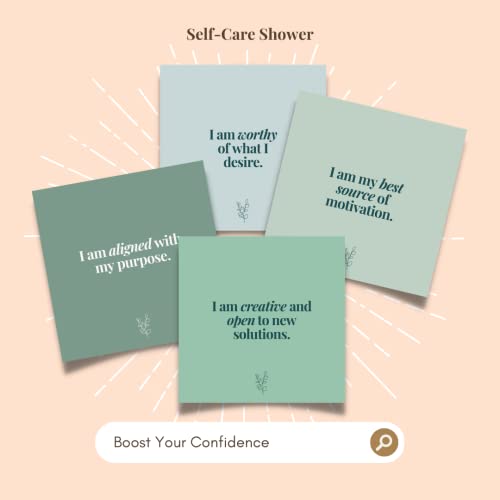 Waterproof Affirmation Cards for Positive Self-Care in the Shower