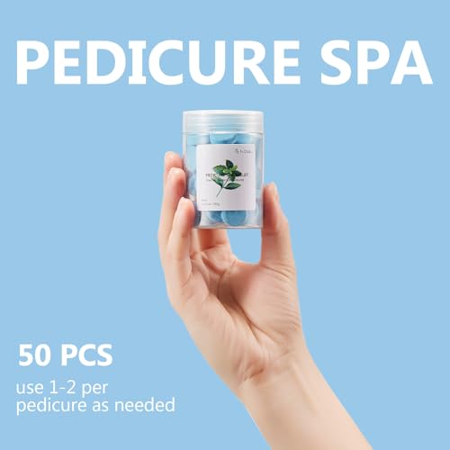 NOVAL Blue Mint Pedicure Spa Tablets - 50 Count Foot Soak