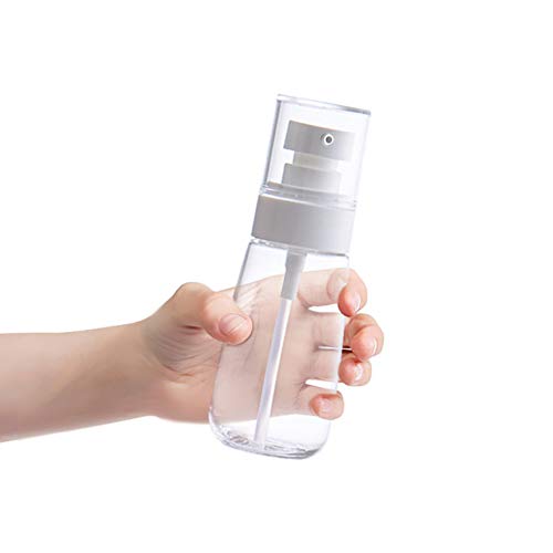 JOSALINAS 2oz Airless Pump Bottles 4-Pack - Clear Refillable Travel Containers for Lotion, Creams, Foundation