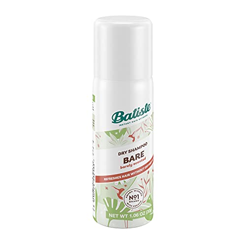 Batiste Dry Shampoo Bare Mini Travel Size 1.6 oz - Pack of 3, Refresh & Volumize Hair On-the-Go