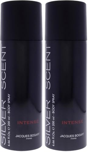 Jacques Bogart Silver Scent Intense 6.66 oz Body Spray (Pack of 2)
