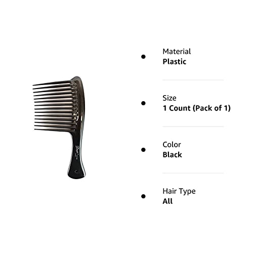 Diane Wide Tooth Detangling Comb for Thick Curly Hair - 8.5-Inch