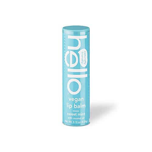 Hello Vegan Moisturizing Lip Balm, Sweet Mint, 4-Pack